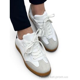 Фотография Кроссовки женские модные Весна/осень Z4 white (8 пар р.36-40) "I8denim" недорого оптом от прямого поставщика