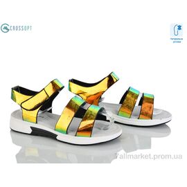 Фотография Босоножки детские летние Лето GX198-1 gold (6 пар р.32-37) "CROSSOPT" недорого оптом от прямого поставщика