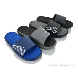 Шльопанці чоловічі пляжні Літо NUO2004 mix (12 пар р.40-45) "M&L  Alex13" недорого оптом від прямого постачальника