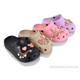 Крокси дитячі літні Літо YB3205 mix (12 пар р.30-35) "M&L  Alex13" недорого оптом від прямого постачальника