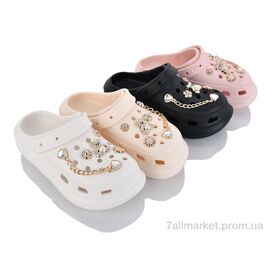 Крокси дитячі літні Літо NUO2085 mix (12 пар р.30-35) "M&L  Alex13" недорого оптом від прямого постачальника