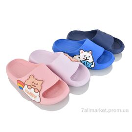 Шльопанці дитячі літні Літо W229 mix (12 пар р.30-35) "M&L  Alex13" недорого оптом від прямого постачальника