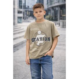 футболка дитяча на хлопчика M805 beige р.6-10 "Major" недорого оптом від прямого постачальника