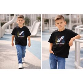 футболка дитяча на хлопчика M810 black р.6-10 "Major" недорого оптом від прямого постачальника