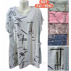 Фотография Туника женская летняя/супер-батал размеры 7XL-10XL (цв.микс) "STELLA" недорого от прямого поставщика