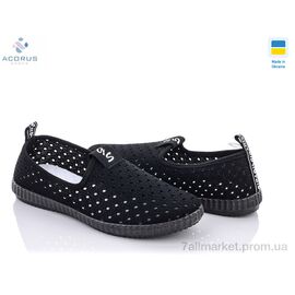 Сліпони жіночі тканинні Літо 526 Гипанис черный (10 пар р.36-40) "Acorus" недорого оптом від прямого постачальника