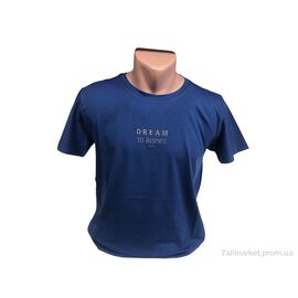 Футболка чоловіча Літо C007 синій (4 шт. р.сіткаM-2XL) "TurkishBrend" недорого оптом від прямого постачальника
