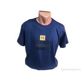 Футболка чоловіча Літо C008-Б синій (4 шт. р.сітка3XL-6XL) "TurkishBrend" недорого оптом від прямого постачальника