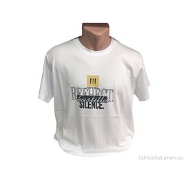 Футболка чоловіча Літо C008-Б білий (4 шт. р.сітка3XL-6XL) "TurkishBrend" недорого оптом від прямого постачальника