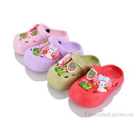 Крокси дитячі літні Літо 308-1 mix (12 пар р.24-29) "SANLIN 2" недорого оптом від прямого постачальника