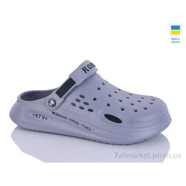 Крокси жіночі літні Літо Роксол Ж517-021 сірий (8 пар р.37-40) "Progress" недорого оптом від прямого постачальника