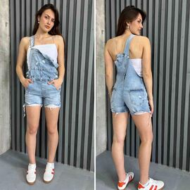Жіночий комбінезон літній TB131 l.blue р.34-42 "i8denim Women" недорого оптом від прямого постачальника