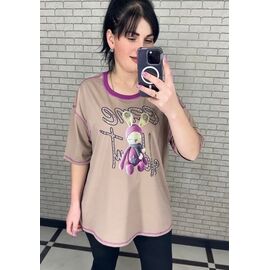 футболка жіноча 250104 beige р.S-L "PULSE" недорого оптом від прямого постачальника