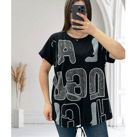 футболка жіноча 25311 black р.L-2XL "PULSE" недорого оптом від прямого постачальника