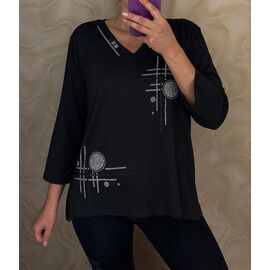 Светр жіночий 27084 black р.52-56 "PULSE" недорого оптом від прямого постачальника