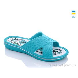 Шльопанці жіночі полегшені Літо Роксол Ж 750 бирюза (8 пар р.37-40) "Progress" недорого оптом від прямого постачальника