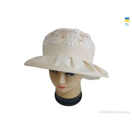 Фотография Шляпа женская Лето 0792 бежевий (4 шт. р.сетка 56-60) "Mabi" недорого оптом от прямого поставщика