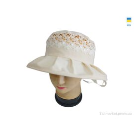 Фотография Шляпа женская Лето 0791 бежевий (4 шт. р.сетка 56-60) "Mabi" недорого оптом от прямого поставщика