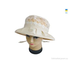 Фотография Шляпа женская Лето 0790 бежевий (4 шт. р.сетка 56-60) "Mabi" недорого оптом от прямого поставщика