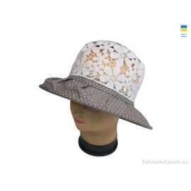 Фотография Шляпа женская Лето 0788 сірий (4 шт. р.сетка 56-60) "Mabi" недорого оптом от прямого поставщика