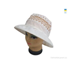 Фотография Шляпа женская Лето 0784 білий (4 шт. р.сетка 56-60) "Mabi" недорого оптом от прямого поставщика
