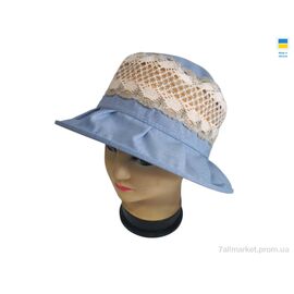 Фотография Шляпа женская Лето 0776 блакитний (4 шт. р.сетка 56-60) "Mabi" недорого оптом от прямого поставщика