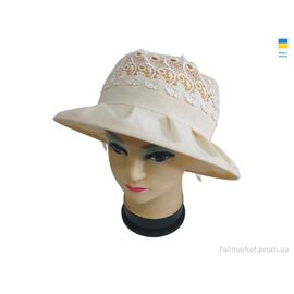 Фотография Шляпа женская Лето 0774 бежевий (4 шт. р.сетка 56-60) "Mabi" недорого оптом от прямого поставщика
