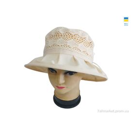 Фотография Шляпа женская Лето 0773 бежевий (4 шт. р.сетка 56-60) "Mabi" недорого оптом от прямого поставщика