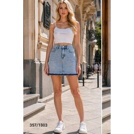Фотография Юбка женская 357-1803 l.blue р.34-42 "Jeans Style" недорого оптом от прямого поставщика