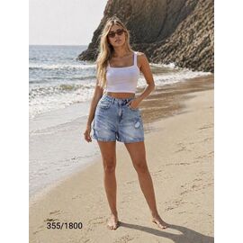 Фотография Шорты женские 355-1800 l.blue р.34-42 "Jeans Style" недорого оптом от прямого поставщика