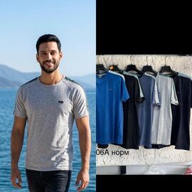 Футболка чоловіча 06A mix р.XL-3XL "Lina" недорого оптом від прямого постачальника