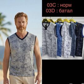 Майка чоловіча 03C mix р.XL-3XL "Lina" недорого оптом від прямого постачальника