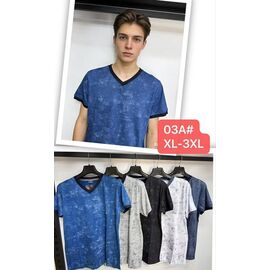 Футболка чоловіча 03B mix р.6XL-8XL "Lina" недорого оптом від прямого постачальника