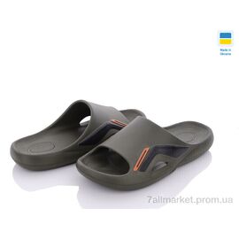 Шльопанці чоловічі пляжні Літо Гіпаніс М131 хакі (8 пар р.41-45) "Progress" недорого оптом від прямого постачальника