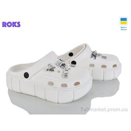 Фотография Кроксы женские летние Лето 152-224 білий (6 пар р.36-40) "Roks" недорого оптом от прямого поставщика