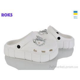 Фотография Кроксы женские летние Лето 152-451 білий (6 пар р.36-40) "Roks" недорого оптом от прямого поставщика