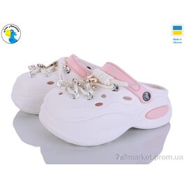 Фотография Кроксы женские летние Лето 124452 білий (8 пар р.36-41) "Jose Amorales" недорого оптом от прямого поставщика