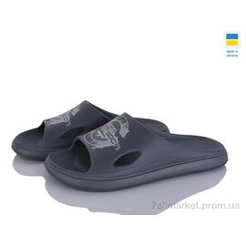 Шльопанці чоловічі пляжні Літо Крок С79 сірий (6 пар р.41-45) "Vladimir" недорого оптом від прямого постачальника