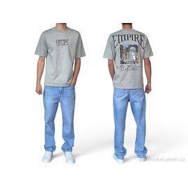Фотография Футболка мужская Лето 90586 gri (5 шт. р.сетка S-XL) "I8denim" недорого оптом от прямого поставщика
