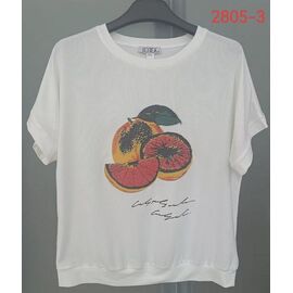футболка жіноча 2805-3 white р.52-62 "LIDA" недорого оптом від прямого постачальника