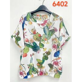 футболка жіноча 6402 white-green р.52-62 "LIDA" недорого оптом від прямого постачальника