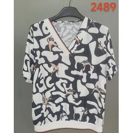 футболка жіноча 2489 black-white р.52-62 "LIDA" недорого оптом від прямого постачальника