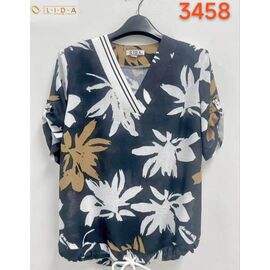 футболка жіноча 3458 black р.52-62 "LIDA" недорого оптом від прямого постачальника