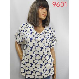 футболка жіноча 9601 beige-blue р.52-62 "LIDA" недорого оптом від прямого постачальника