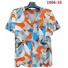 Сорочка жіноча літня 1906-16 l.blue-l.grey р.52-62 "LIDA" недорого оптом від прямого постачальника