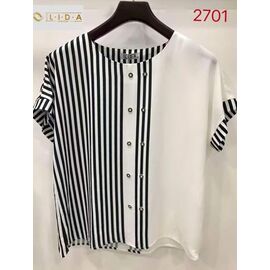 футболка жіноча 2701 white-black р.52-62 "LIDA" недорого оптом від прямого постачальника