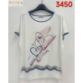 футболка жіноча 3450 white р.52-62 "LIDA" недорого оптом від прямого постачальника