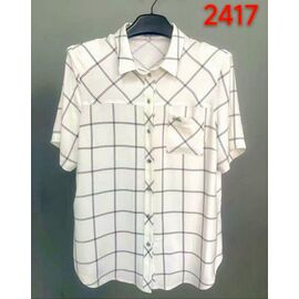 Сорочка жіноча літня 2417 white р.52-62 "LIDA" недорого оптом від прямого постачальника