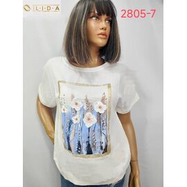футболка жіноча 2805-7 white р.50-60 "LIDA" недорого оптом від прямого постачальника
