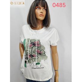 футболка жіноча 0485 white р.52-62 "LIDA" недорого оптом від прямого постачальника